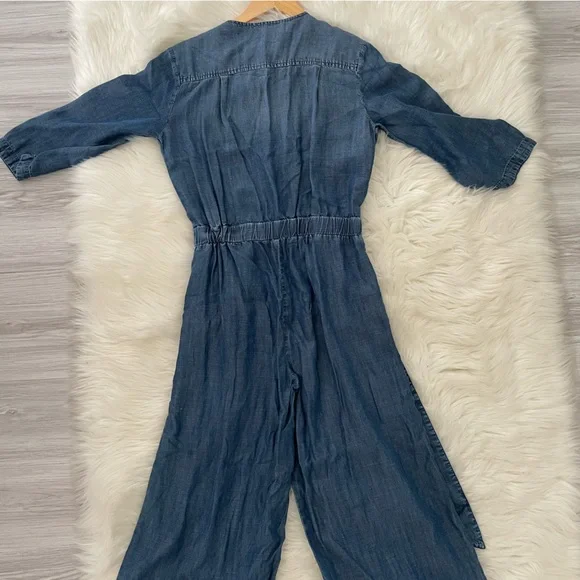 Anthropologie Cloth & Stone Chambray Denim Jumpsuit NEW XS - Picture 13 of 13